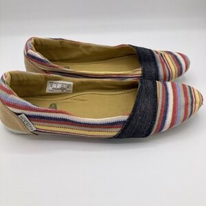 KEEN Shoes Womens 6 Cortana Casual Slip On Ballet Flat Striped Multicolor Fabric